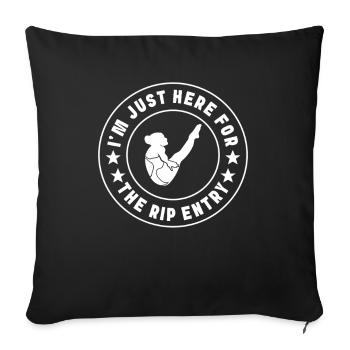 Diving diving board - Sofa pillow with filling 45cm x 45cm - black - Front