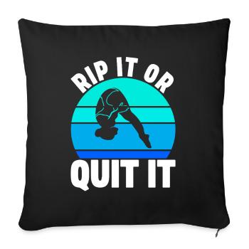 Diving diving board - Sofa pillow with filling 45cm x 45cm - black - Front