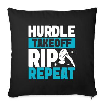 Diving diving board - Sofa pillow with filling 45cm x 45cm - black - Front