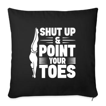 Diving diving board - Sofa pillow with filling 45cm x 45cm - black - Front