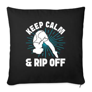 Diving diving board - Sofa pillow with filling 45cm x 45cm - black - Front