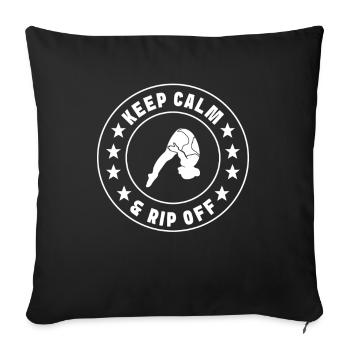 Diving diving board - Sofa pillow with filling 45cm x 45cm - black - Front