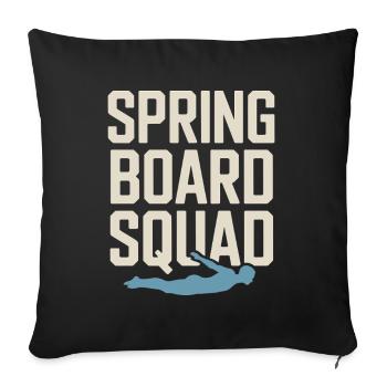 Diving diving board - Sofa pillow with filling 45cm x 45cm - black - Front