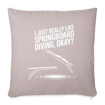 Diving diving board - Sofa pillow with filling 45cm x 45cm - light taupe - Front