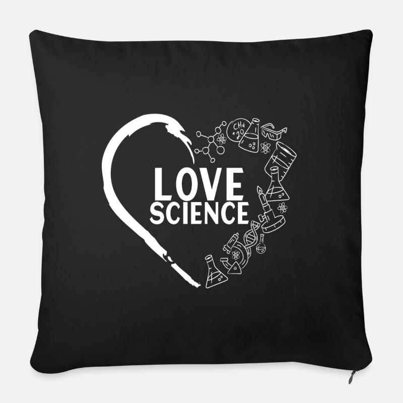 Chemie Biochemie - Sofakissen mit Füllung 45 x 45 cm - Schwarz