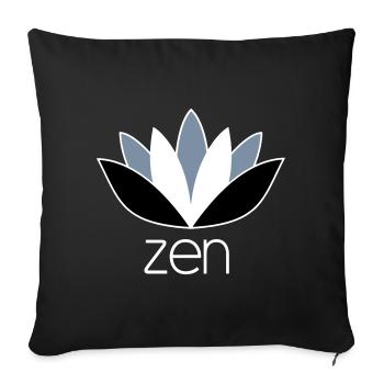 ZEN - Coussin et housse de 45 x 45 cm - noir - Devant