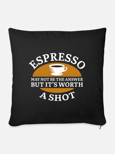 Espresso Shot - Sofakissen mit Füllung 45 x 45 cm - Schwarz