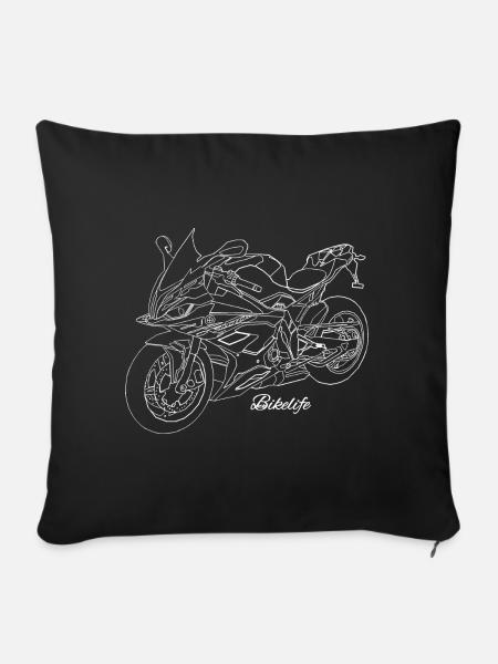 Motorrad s1000rr - White - Sofakissen mit Füllung 45 x 45 cm - Schwarz