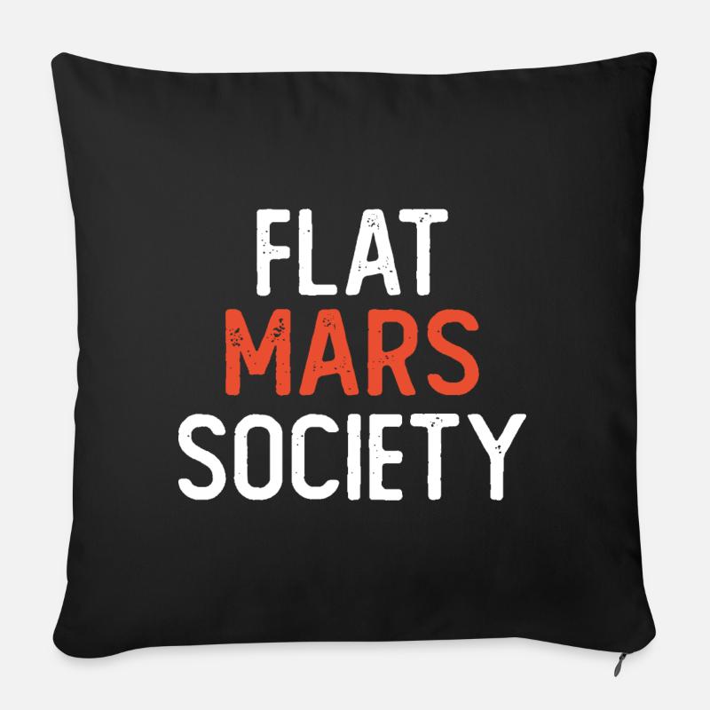 Flat Mars Society - Sofakissen mit Füllung 45 x 45 cm - Schwarz