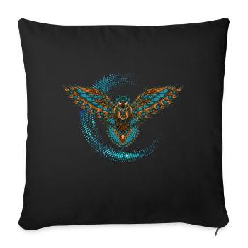 Faucon - Coussin et housse de 45 x 45 cm - noir - Devant