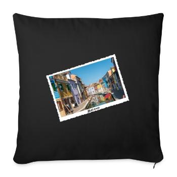 Burano, Venezia, Italy - Sofakissen mit Füllung 45 x 45 cm - Schwarz - Vorne