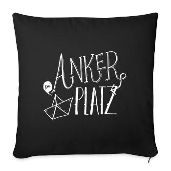 Ankerplatz | weiss - Sofakissen mit Füllung 45 x 45 cm - Schwarz - Vorne