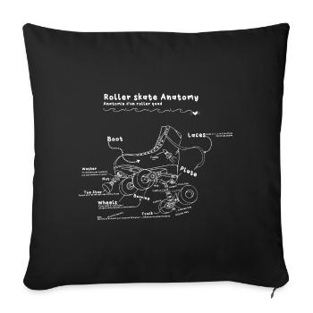 Anatomie d'un Roller Quad - Coussin et housse de 45 x 45 cm - noir - Devant