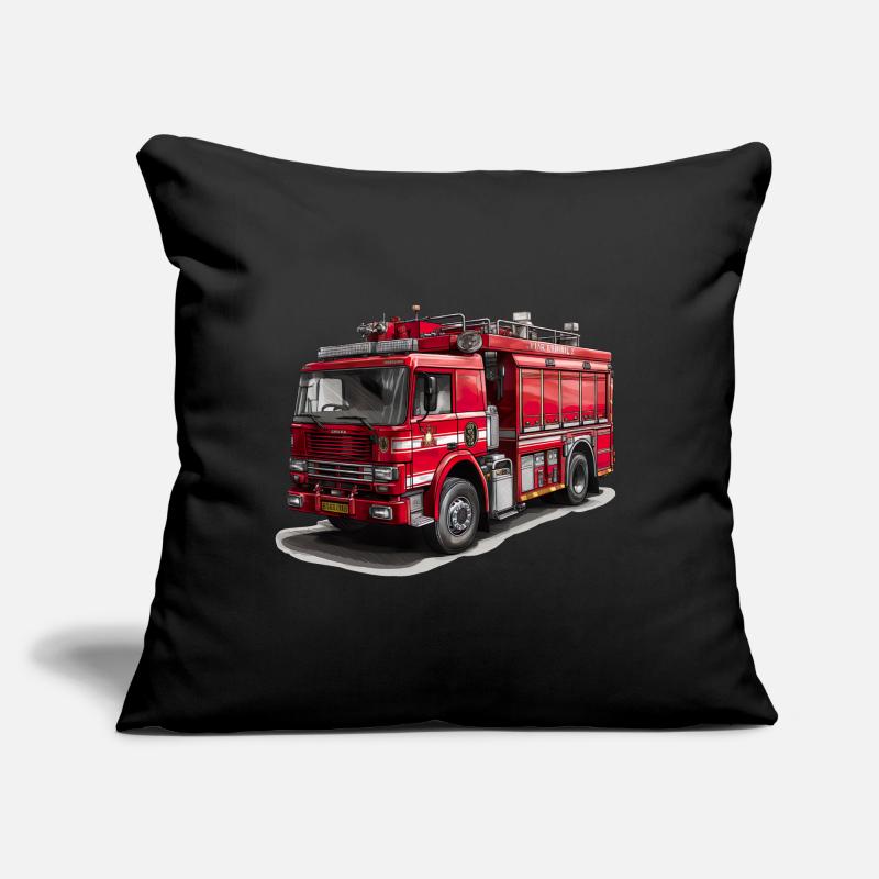 Mit dem Feuerwehrauto Brände bekämpfen Sofakissen mit Füllung 45 x 45 cm