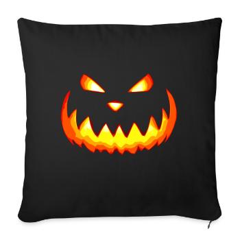 Halloween Pumpkin - Sofakissen mit Füllung 45 x 45 cm - Schwarz - Vorne