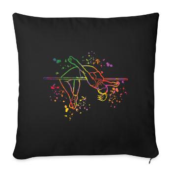High Jumper Watercolor High Jump - Sofa pillow with filling 45cm x 45cm - black - Front