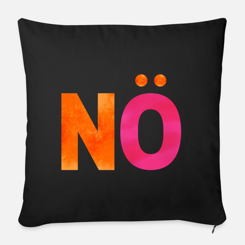 NÖ. Ein Shirt, ein Wort. - Sofakissen mit Füllung 45 x 45 cm - Schwarz