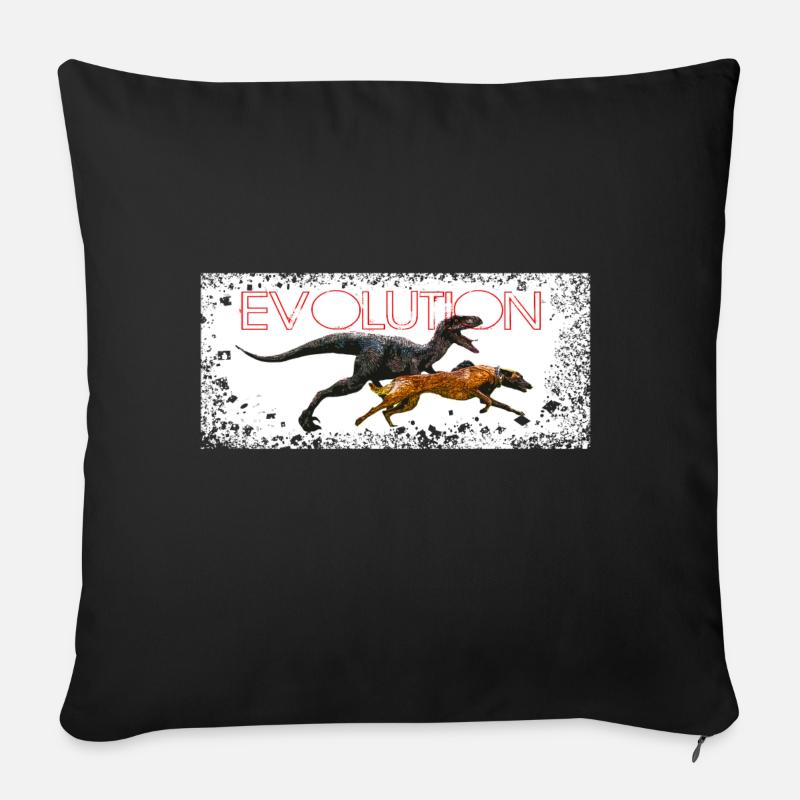 Evolution Comic Hund - Sofakissen mit Füllung 45 x 45 cm - Schwarz