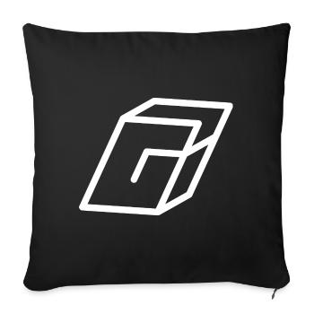 Gliederungsbrief G - Sofakissen mit Füllung 45 x 45 cm - Schwarz - Vorne