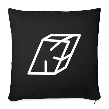 Gliederungsbrief K - Sofakissen mit Füllung 45 x 45 cm - Schwarz - Vorne
