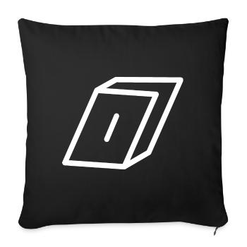 Lettre d’esquisse O - Coussin et housse de 45 x 45 cm - noir - Devant