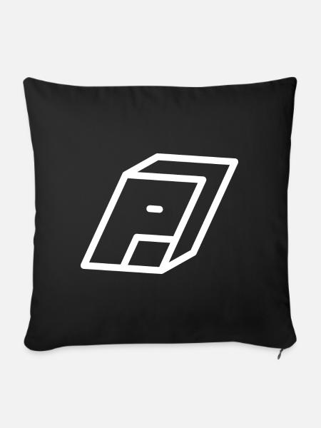 Gliederungsbuchstabe P - Sofakissen mit Füllung 45 x 45 cm - Schwarz
