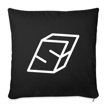 Lettre d’esquisse S - Coussin et housse de 45 x 45 cm - noir - Devant