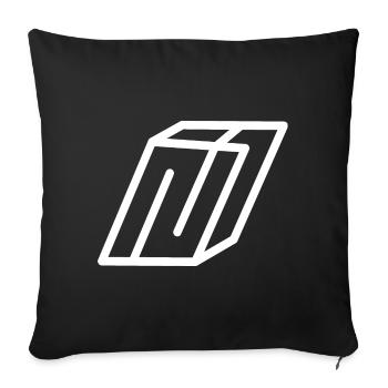 Lettre d’esquisse N - Coussin et housse de 45 x 45 cm - noir - Devant