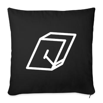 Lettre d’esquisse Q - Coussin et housse de 45 x 45 cm - noir - Devant