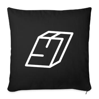 Lettre d’esquisse Y - Coussin et housse de 45 x 45 cm - noir - Devant