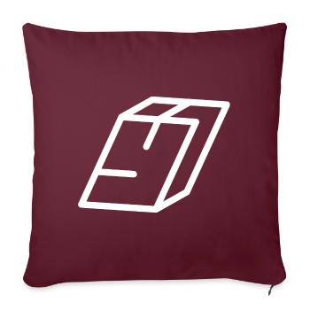 Outline Letter Y - Sofa pillow with filling 45cm x 45cm - burgundy - Front