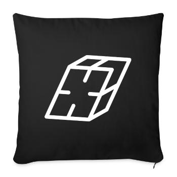 Lettre générale X - Coussin et housse de 45 x 45 cm - noir - Devant