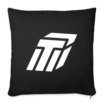 Résumé t lettre - Coussin et housse de 45 x 45 cm - noir - Devant