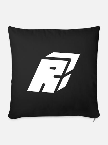 Abstract R Brief - Sofakissen mit Füllung 45 x 45 cm - Schwarz