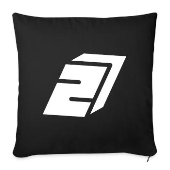 Abstract number 2 - Sofa pillow with filling 45cm x 45cm - black - Front