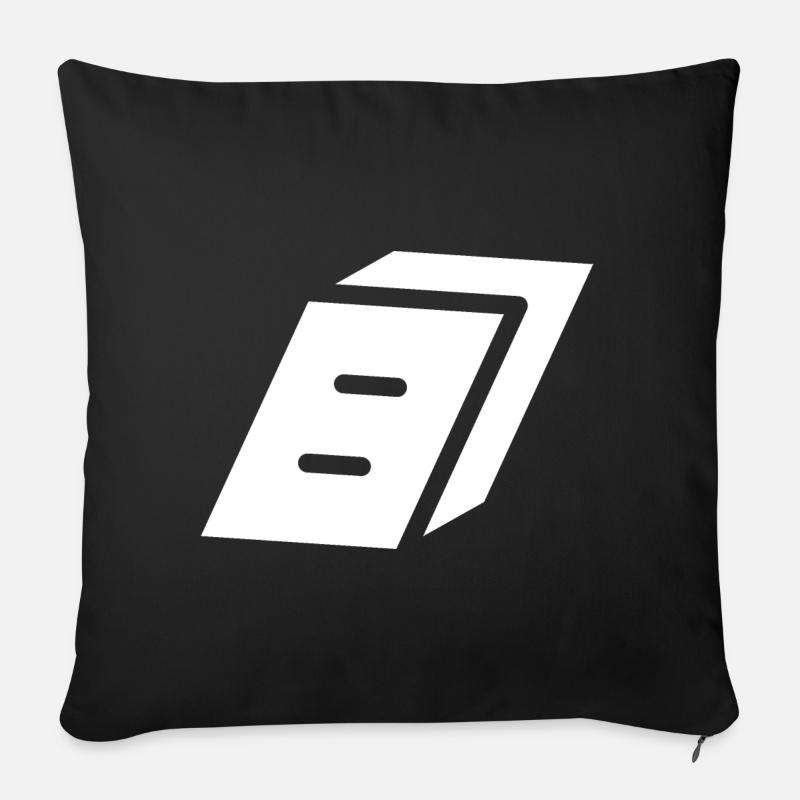 Abstract Nummer 8 - Sofakissen mit Füllung 45 x 45 cm - Schwarz