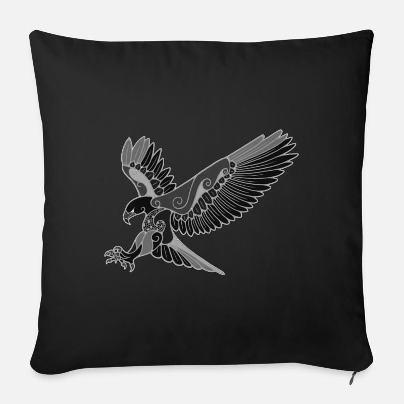 Eagle Vikings - Sofa pillow with filling 45cm x 45cm - black