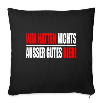 Ossi - DDR - Osten Sächsisch Geschenk - Sofakissen mit Füllung 45 x 45 cm - Schwarz - Vorne
