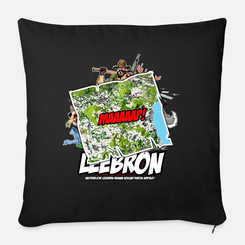 LEEBron - MAAAAAAAAAAAAP! - Sofakissen mit Füllung 45 x 45 cm - Schwarz