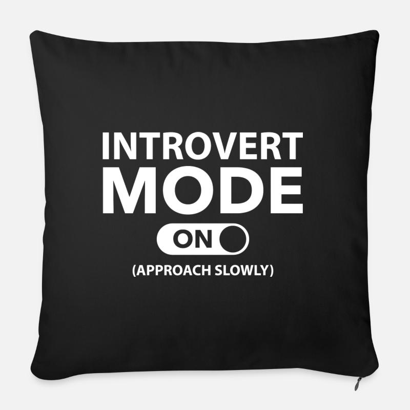 Introvertierter Modus ein - Sofakissen mit Füllung 45 x 45 cm - Schwarz