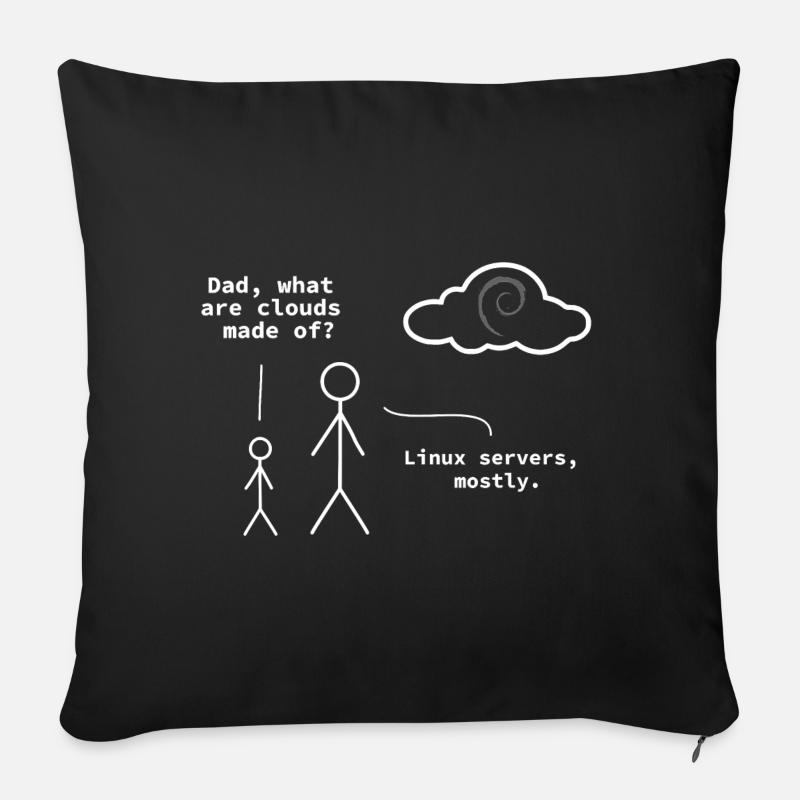 Wortspiel für Informatiker + Programmierer - Sofakissen mit Füllung 45 x 45 cm - Schwarz