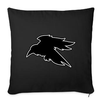 Hrafn Logo Style - Coussin et housse de 45 x 45 cm - noir - Devant