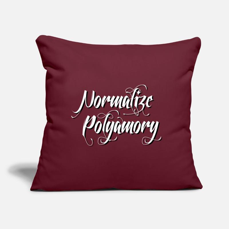 Normalize Polyamory | Polyamorous *blackwhite" Sofa pillow with filling 45cm x 45cm