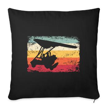 Paratrike Motor Hang Glider Deltatrike - Sofa pillow with filling 45cm x 45cm - black - Front