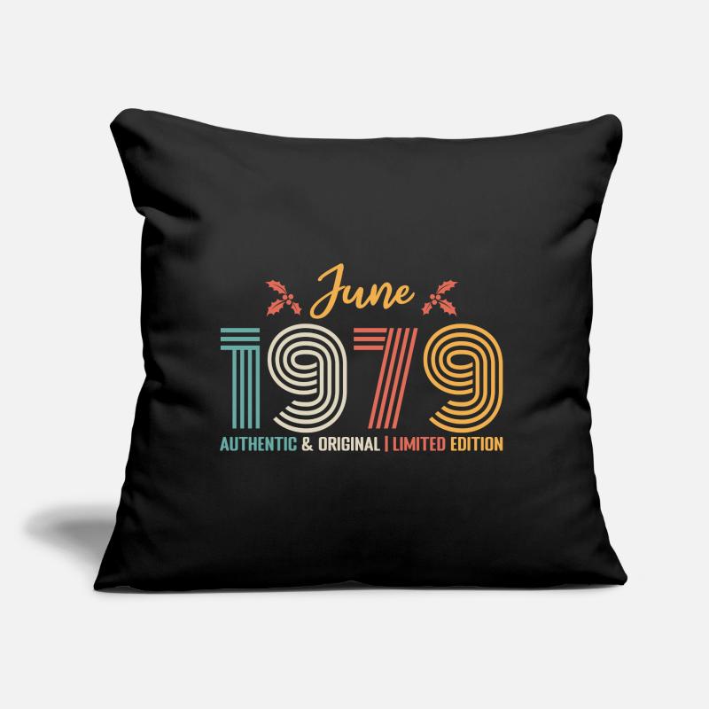 Juni 1979 Geburtstag Juni 1979 Juni Retro Sofakissen mit Füllung 45 x 45 cm
