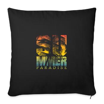 Summer Paradise - Coussin et housse de 45 x 45 cm - noir - Devant