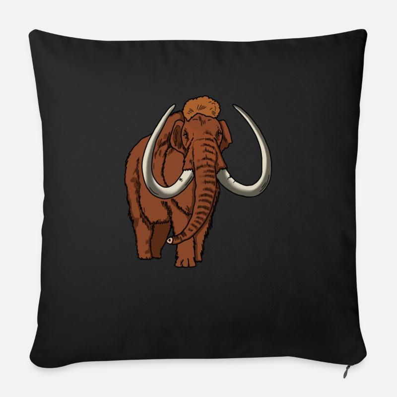 Couleur mammouth - Coussin et housse de 45 x 45 cm - noir
