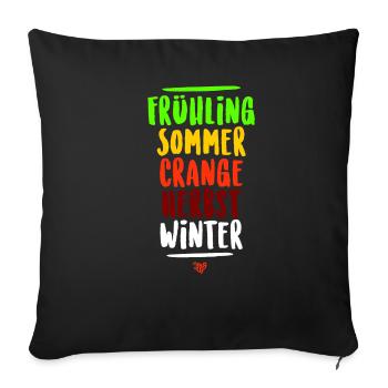 fünfte jahreszeit - Sofakissen mit Füllung 45 x 45 cm - Schwarz - Vorne