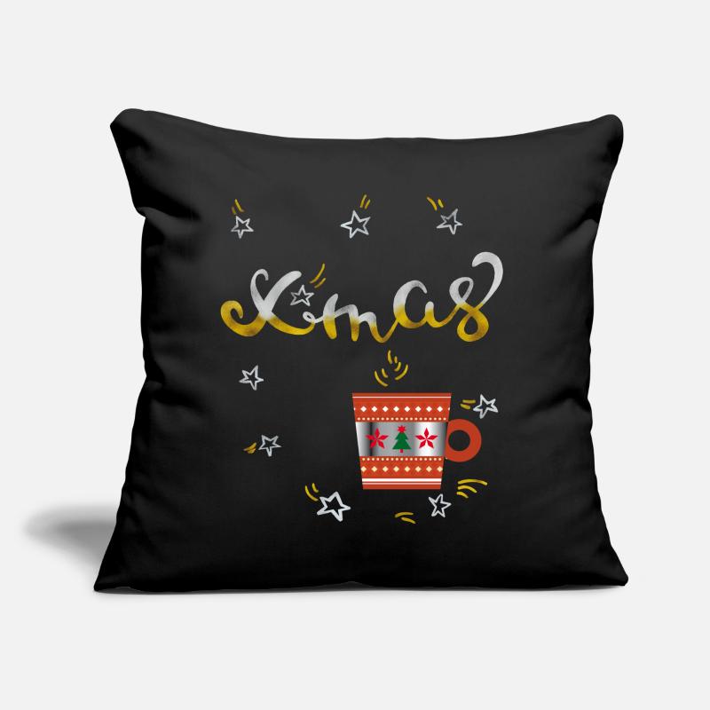 Advent Kaffee Sofakissen mit Füllung 45 x 45 cm