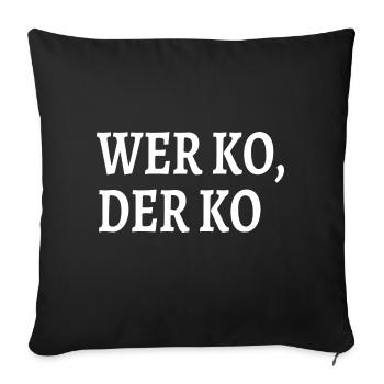 Bayerische Sprüche Designs - Sofakissen mit Füllung 45 x 45 cm - Schwarz - Vorne